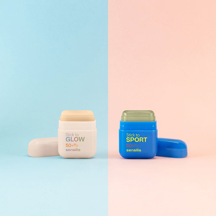 Sensilis Stick To Glow SPF50+ - Barra Protectora Facial con Efecto Radiante, 8.5 g - Con Vitamina E y Propiedades Antioxidantes