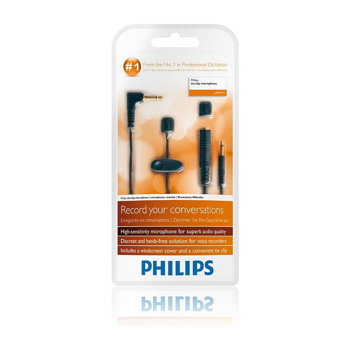 Philips LFH9173/00 Micrófono de Clip Omnidireccional Negro