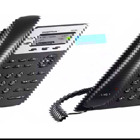 Grandstream GXP-1620 Teléfono SIP DECT con Altavoz y Pantalla LCD, 500 Contactos, Negro
