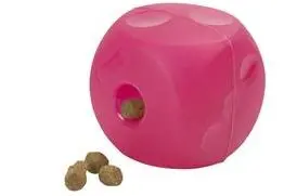 Kruuse Buster Juguete Cubo Suave para Comida o Premios Rosa 9 cm