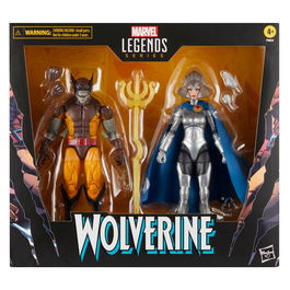 HASBRO Marvel Legends Series Wolverine y Lilandra Neramani Figuras Coleccionables 15cm