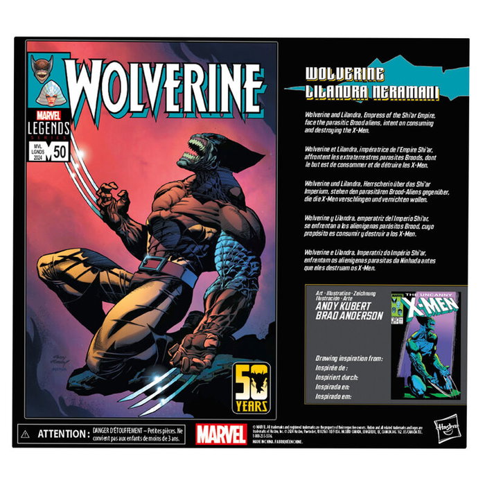 Hasbro Marvel Legends Series Pack de 2 Figuras Wolverine Brood Version y Lilandra Neramani Hasbro Marvel Legends Series Pack de 2 Figuras Wolverine Brood Version y Lilandra Neramani