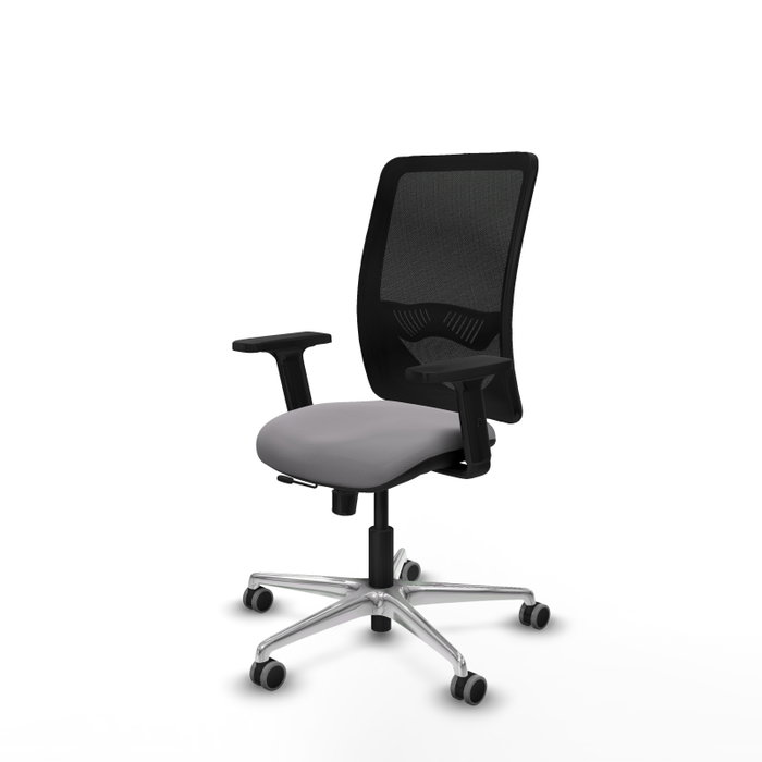 PIQUERAS Y CRESPO Silla de oficina Zulema con mecanismo Sincro/Traslack, Gris y Negro
