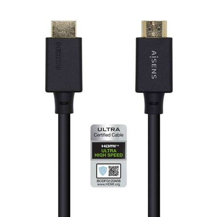 Aisens Cable HDMI V2.1 Ultra Alta Velocidad 8K@60Hz 48Gbps 0.5m Negro
