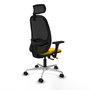 PIQUERAS Y CRESPO Silla de oficina Cilanco con mecanismo Sincro/Traslack Amarillo/Negro
