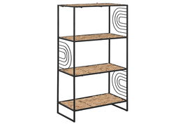 DKD Home Decor Estanteria Balines Negro Natural 50 x 25 x 88 cm