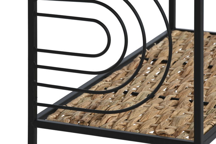 DKD Home Decor Estanteria Balines Negro Natural 50 x 25 x 88 cm