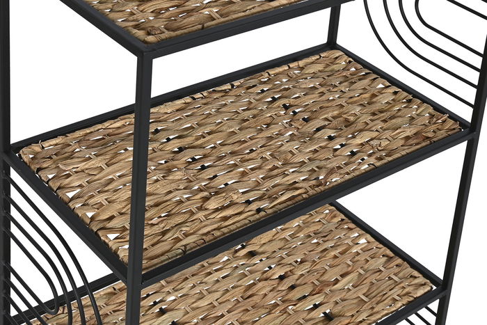 DKD Home Decor Estanteria Balines Negro Natural 50 x 25 x 88 cm