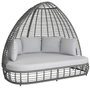 DKD Home Decor Cama Chill Out Terraza Y Jardin Ratán Sintético Aluminio 198 x 168 x 168 cm