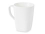 Vessia Taza de Desayuno de Porcelana Cuadrada Blanca 450 ml para Microondas y Lavavajillas - 12.5x11.4x9.2 cm (Set de 24)