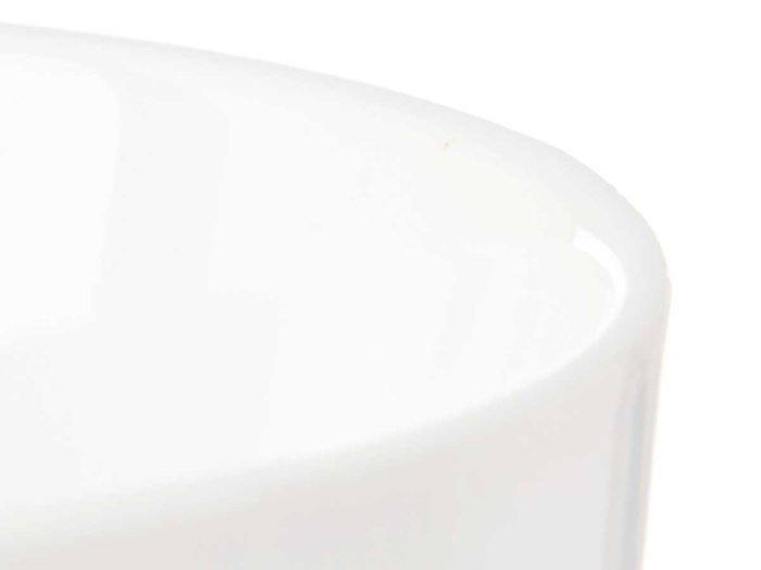 Vessia Taza de Desayuno de Porcelana Cuadrada Blanca 450 ml para Microondas y Lavavajillas - 12.5x11.4x9.2 cm (Set de 24)