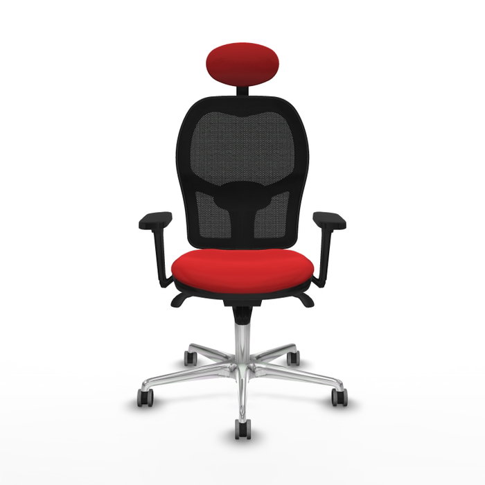 PIQUERAS Y CRESPO Silla de oficina Jorquera con mecanismo Sincro, Rojo y Negro