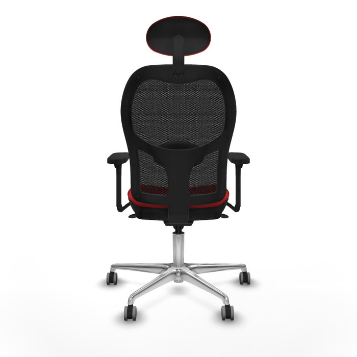 PIQUERAS Y CRESPO Silla de oficina Jorquera con mecanismo Sincro, Rojo y Negro