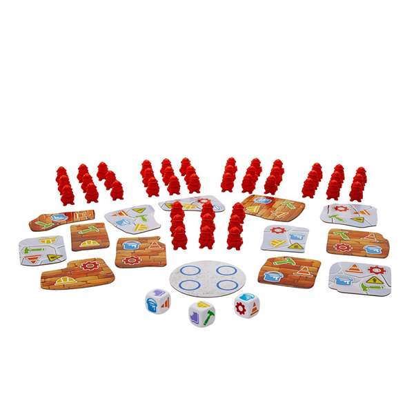 Mattel Juego Castores Constructores Juego de Mesa Familiar Habilidad 45 Piezas 5 Años