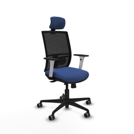 PIQUERAS Y CRESPO Silla de oficina Yunquera con mecanismo Sincro/Traslack Azul marino
