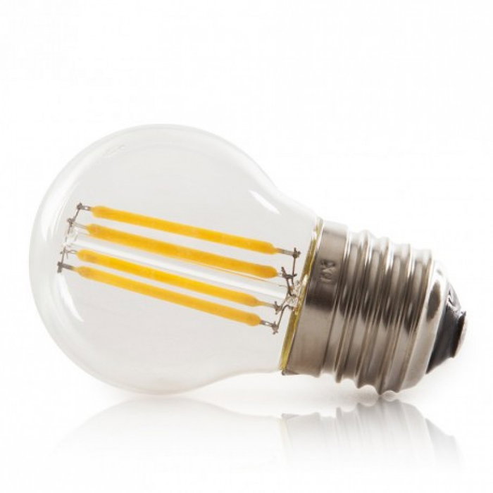 Bombilla LED Filamento E27 4W 288Lm 2700K G45 Blanco Cálido