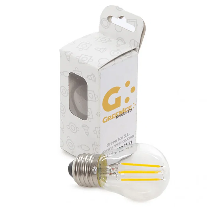 WO-LF Bombilla LED E27 4W 288Lm 2700ºK Filamento G45 40.000H [G45-E27-4W-WW-EP06]