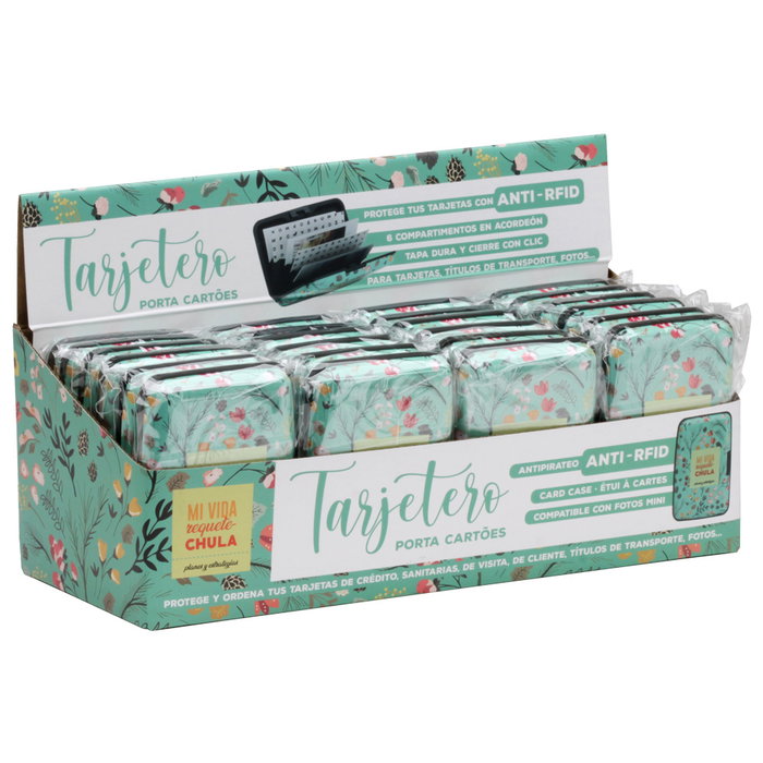 CMP General Tarjetero Anti-Rfid Pradera con 6 Compartimentos y Protección RFID Medidas 7.5x11 cm CMP General Tarjetero Anti-Rfid Pradera con 6 Compartimentos y Protección RFID Medidas 7.5x11 cm