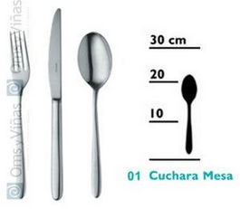 Sambonet Cuchara Mesa Hannah de Cubertería, Grosor 5 mm, Colección Hannah (Set de 12)