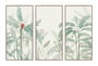 DKD Home Decor Set de 3 Cuadros sobre Lienzo Tropical 180x4x120 cm en Verde y Beige