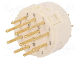 HARTING Conector M23 macho de 12 pines para soldar industrial