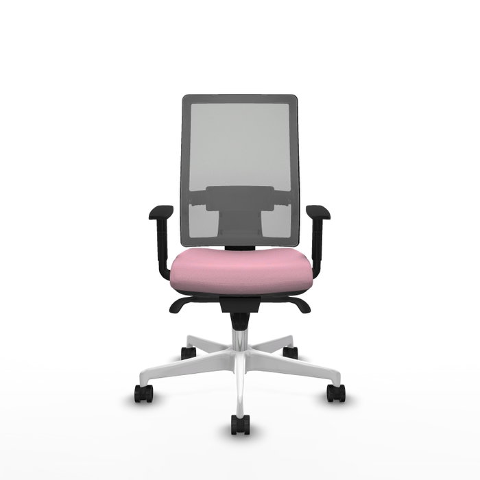 PIQUERAS Y CRESPO Silla de oficina Horna Rosa y Gris con mecanismo Sincro PIQUERAS Y CRESPO Silla de oficina Horna Rosa y Gris con mecanismo Sincro