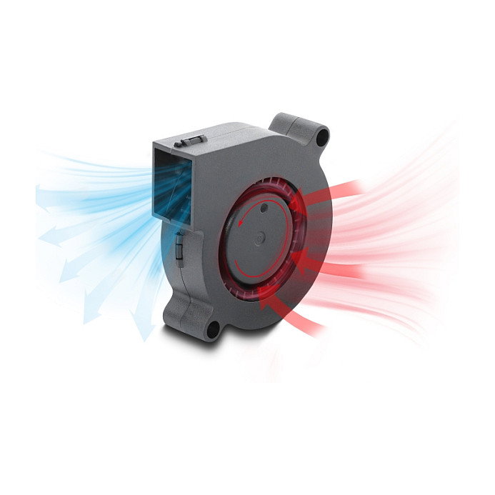 DeLOCK Ventilador radial 12 V CC 50 x 50 x 15 mm con conector de 3 pines, negro