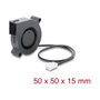 DeLOCK Ventilador radial 12 V CC 50 x 50 x 15 mm con conector de 3 pines, negro
