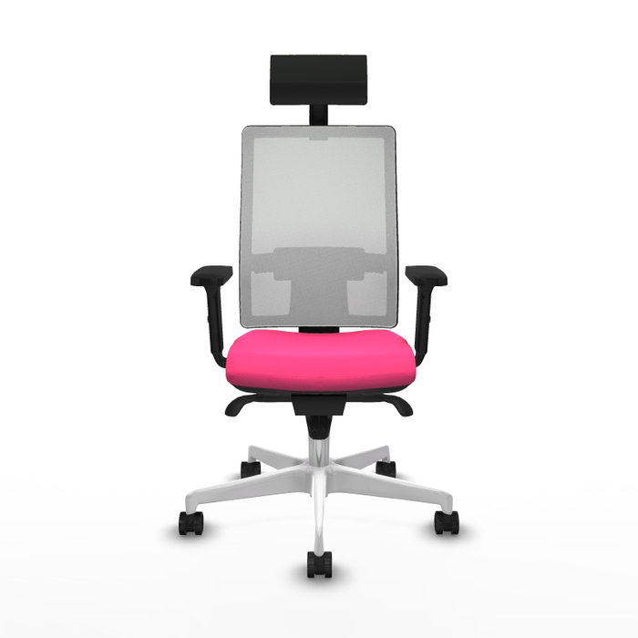 PIQUERAS Y CRESPO Silla de oficina Horna Rosa y Blanco