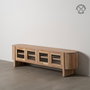 Mueble Tv Natural Madera de Acacia Salón 180 X 50 X 40 cm