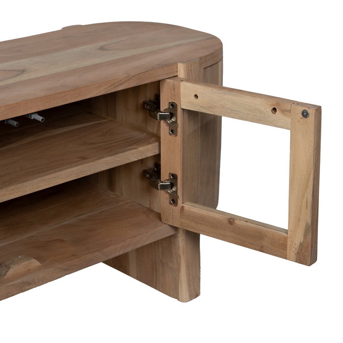 Mueble Tv Natural Madera de Acacia Salón 180 X 50 X 40 cm