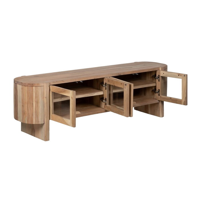Ixia Mueble TV Natural Madera de Acacia Salón 180 x 50 x 40 cm Ixia Mueble TV Natural Madera de Acacia Salón 180 x 50 x 40 cm