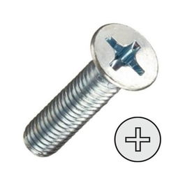 UCAFIX Tornillo Rosca Metal Cabeza Plana DIN 965 Zincado Metrica M-5 Largo 60Mm