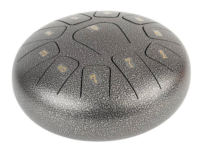 Hayman Tongue Drum de 10” Do Mayor 11 Notas Gris Hayman Tongue Drum de 10” Do Mayor 11 Notas Gris