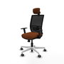 PIQUERAS Y CRESPO Silla de oficina Yunquera con mecanismo Sincro/Traslack Marrón y Negro
