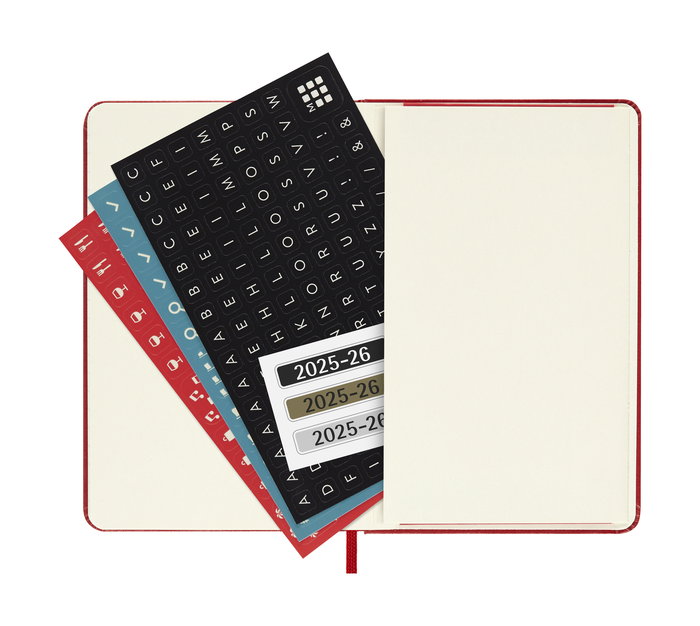 Moleskine DHF218WN2Y26 Agenda 18M Semanal 2025-2026 Tapa Dura Rojo 9 x 14 cm