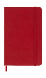 Moleskine DHF218WN2Y26 Agenda 18M Semanal 2025-2026 Tapa Dura Rojo 9 x 14 cm