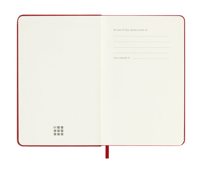 Moleskine DHF218WN2Y26 Agenda 18M Semanal 2025-2026 Tapa Dura Rojo 9 x 14 cm
