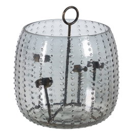 Ixia Portavelas Gris Cristal Decoración 28 x 28 x 25 cm