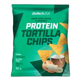 BIOTECHUSA Protein Tortilla Chips Cebolla y Crema Agria - 50g
