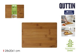 Quttin Tabla de Cortar y Servir Bambú Dark 28x20x1 cm (Pack de 18) Relacionado con 28x20cm