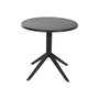 DKD Home Decor Mesa de Metal y PP Reciclado Negra 80x80x75
