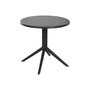 DKD Home Decor Mesa de Metal y PP Reciclado Negra 80x80x75