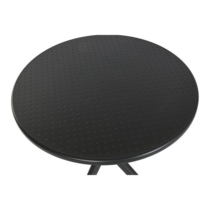 DKD Home Decor Mesa de Metal y PP Reciclado Negra 80x80x75