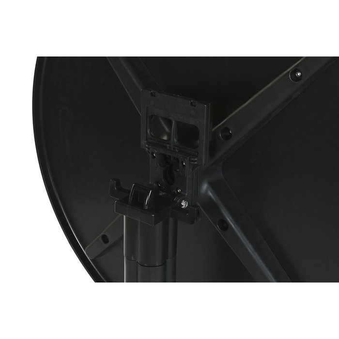 DKD Home Decor Mesa de Metal y PP Reciclado Negra 80x80x75