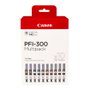 Canon PFI-300 Pack de 10 Cartuchos Multicolor Original MBK PBK C M Y PC PM R GY CO para imagePROGRAF PRO-300