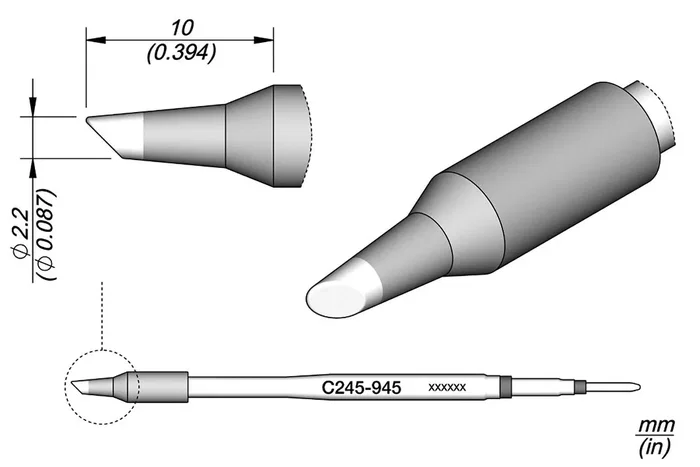 JBC TOOLS Pico cono truncado 2mm
