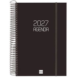 Finocam Agenda Espiral Opaque Negro 2027