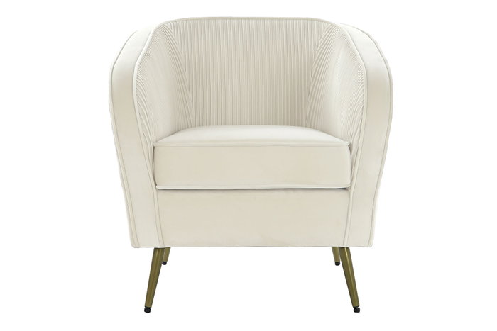 DKD Home Decor Sillón de Poliéster y Metal en Crema