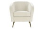 DKD Home Decor Sillón de Poliéster y Metal en Crema